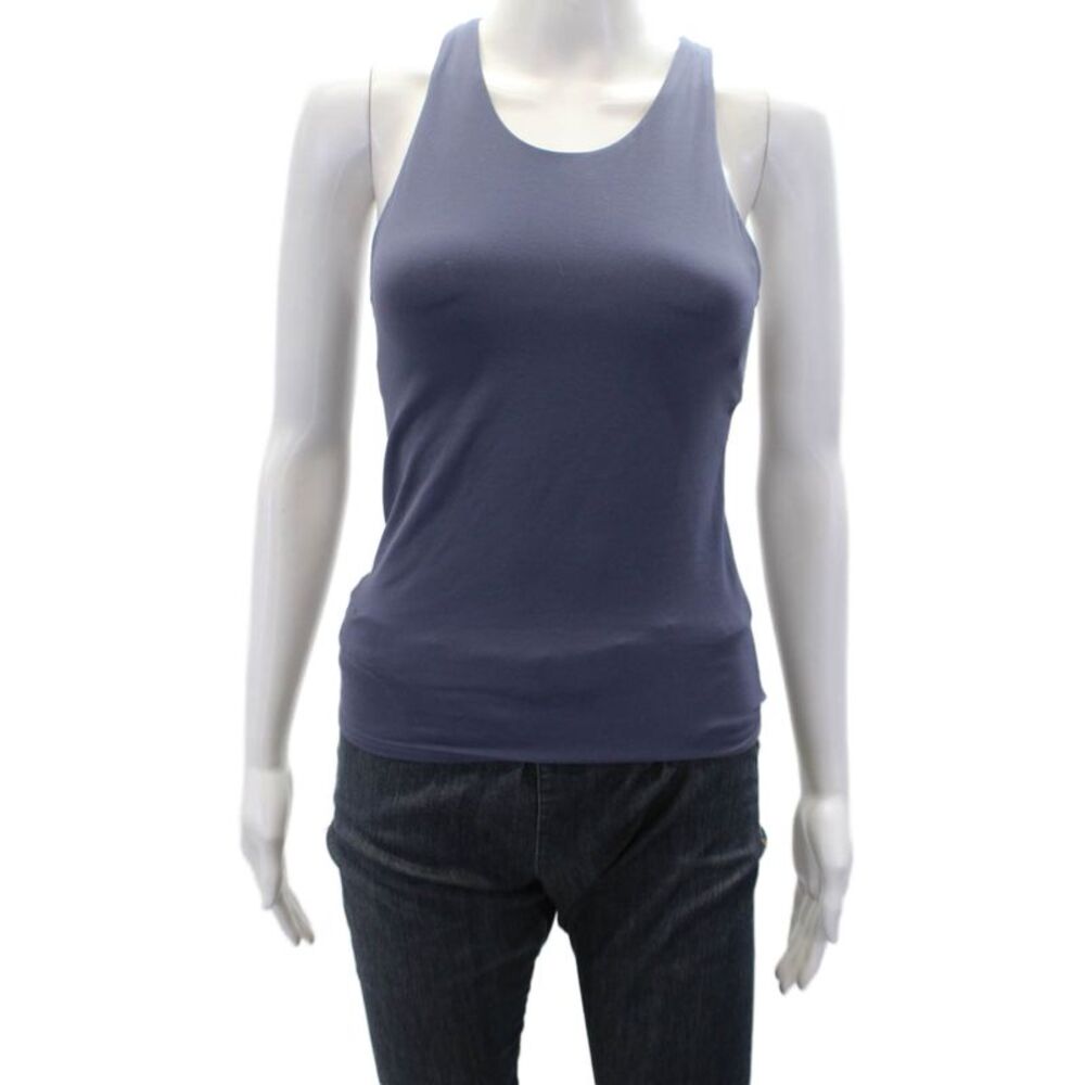Athleta Girl Womens Sleeveless High-Neck Long Distance Tank Top Blue XL